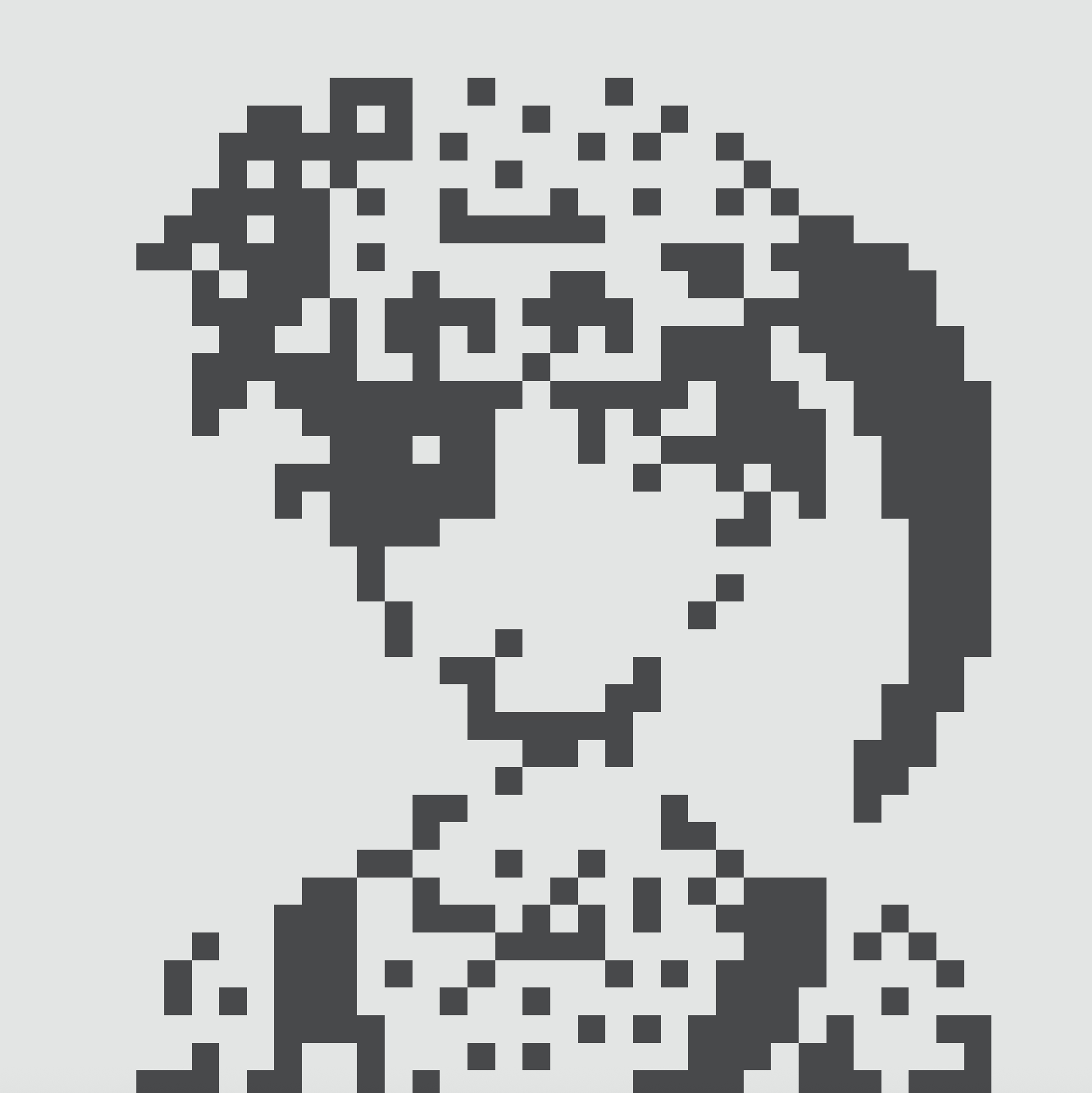Monochrome pixel face from the Normies collection